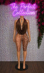 Uncovered Desire Backless Capri Set